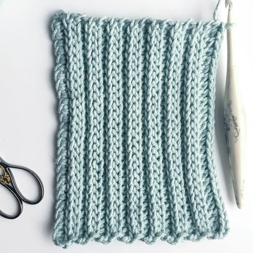 Crochet Faux 2x2 Ribbing Stitch Tutorial 