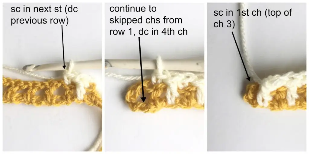 Interlocking Arched Columns Crochet Stitch Tutorial Process 4