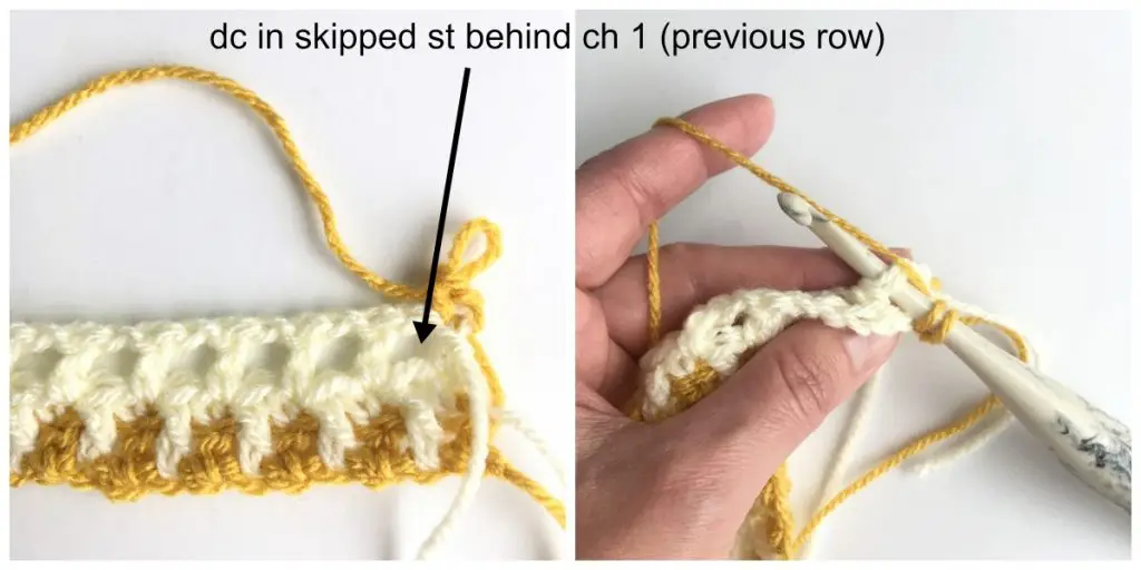 Interlocking Arched Columns Crochet Stitch Tutorial Process 7