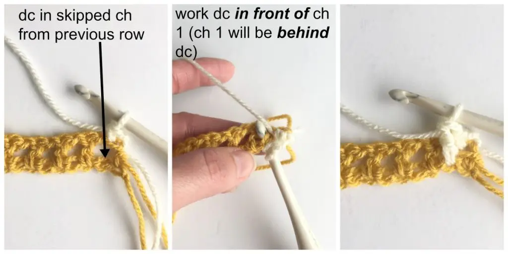Interlocking Arched Columns Crochet Stitch Tutorial Process 3