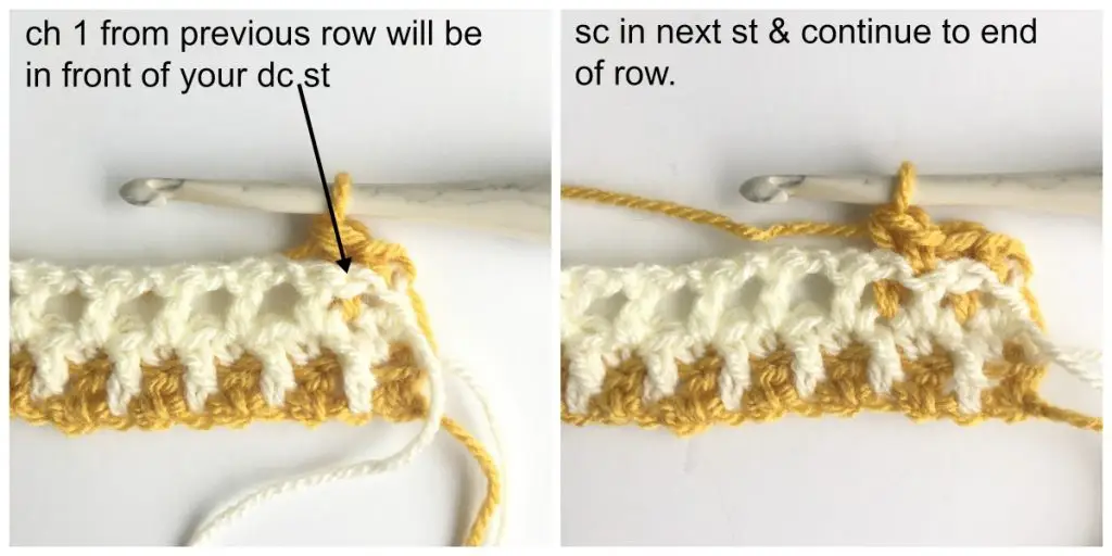 Interlocking Arched Columns Crochet Stitch Tutorial Process 8