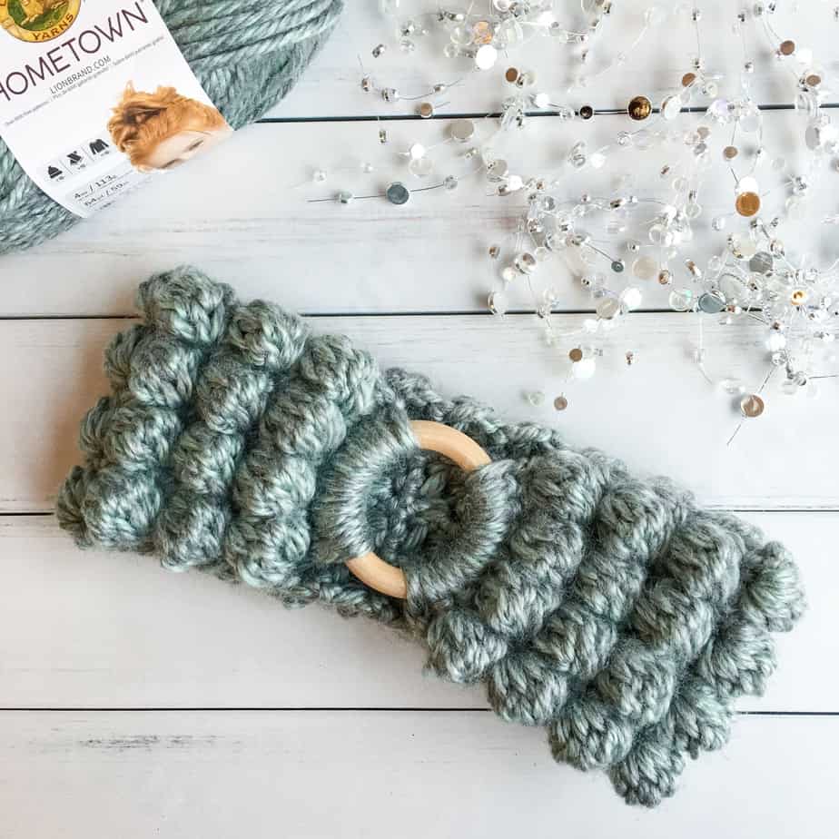 Crochet bobble headband free pattern