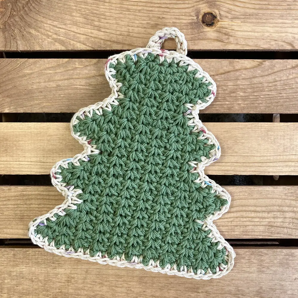 Holiday Tree Hot Pad by Simply Hooked by Janet