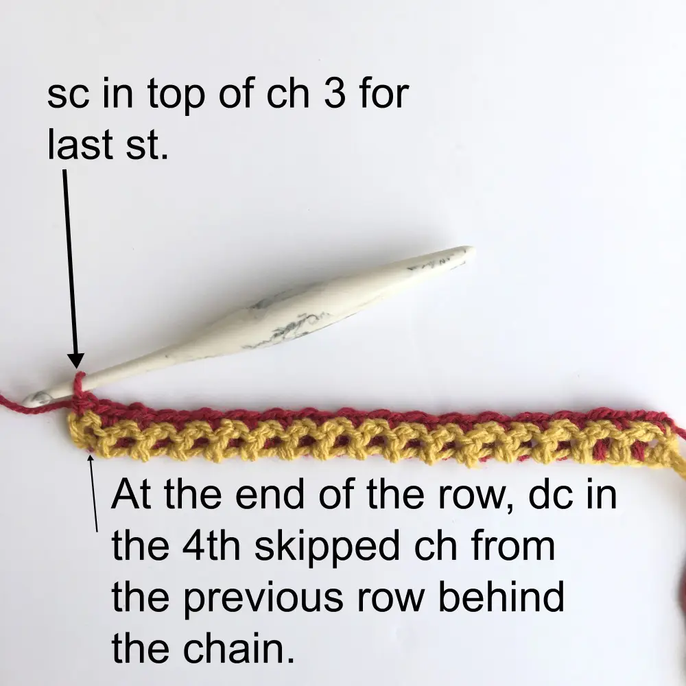 Interlocking Arches Crochet Stitch Process 3