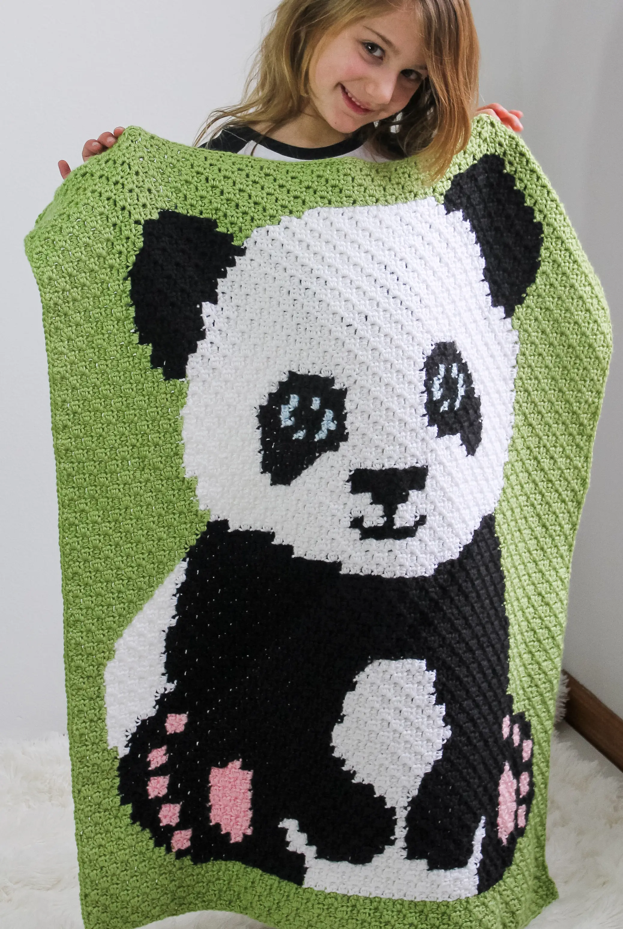 Panda C2C Crochet Blanket free pattern