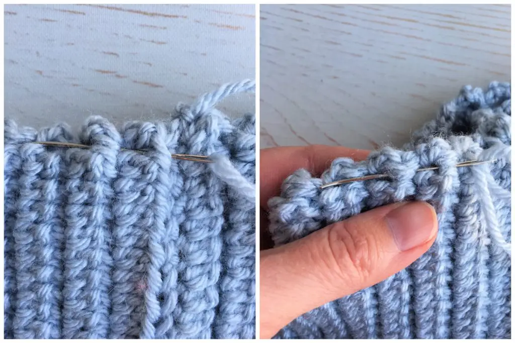 How to sew top of crochet hat closed tutorial