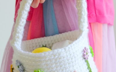 Flower Easter Basket Free Crochet Pattern