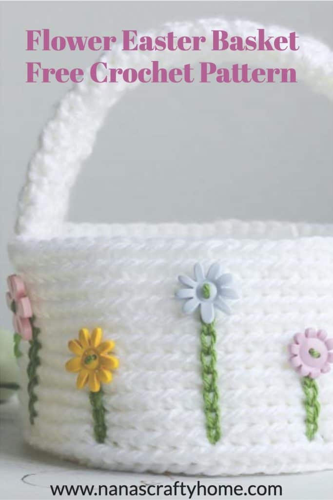 Flower Easter Basket free crochet pattern