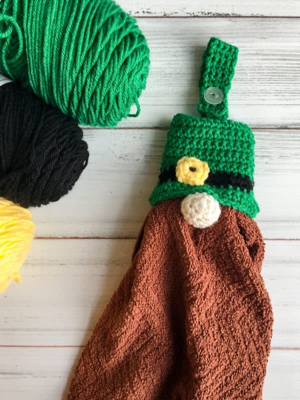 Leprechaun Gnome Towel Topper free crochet pattern