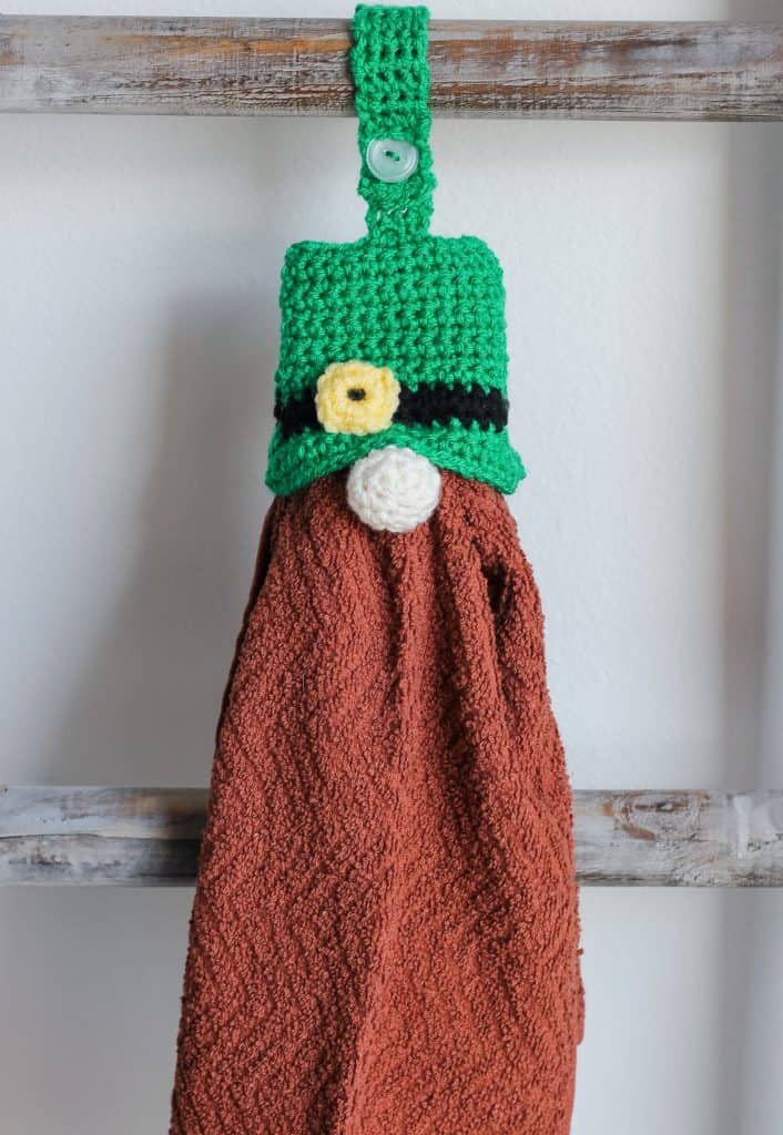 Leprechaun Gnome Towel Topper free crochet pattern