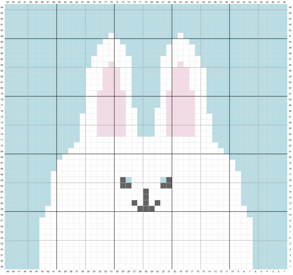 Bunny C2C Throw Graphgan Free crochet Pattern