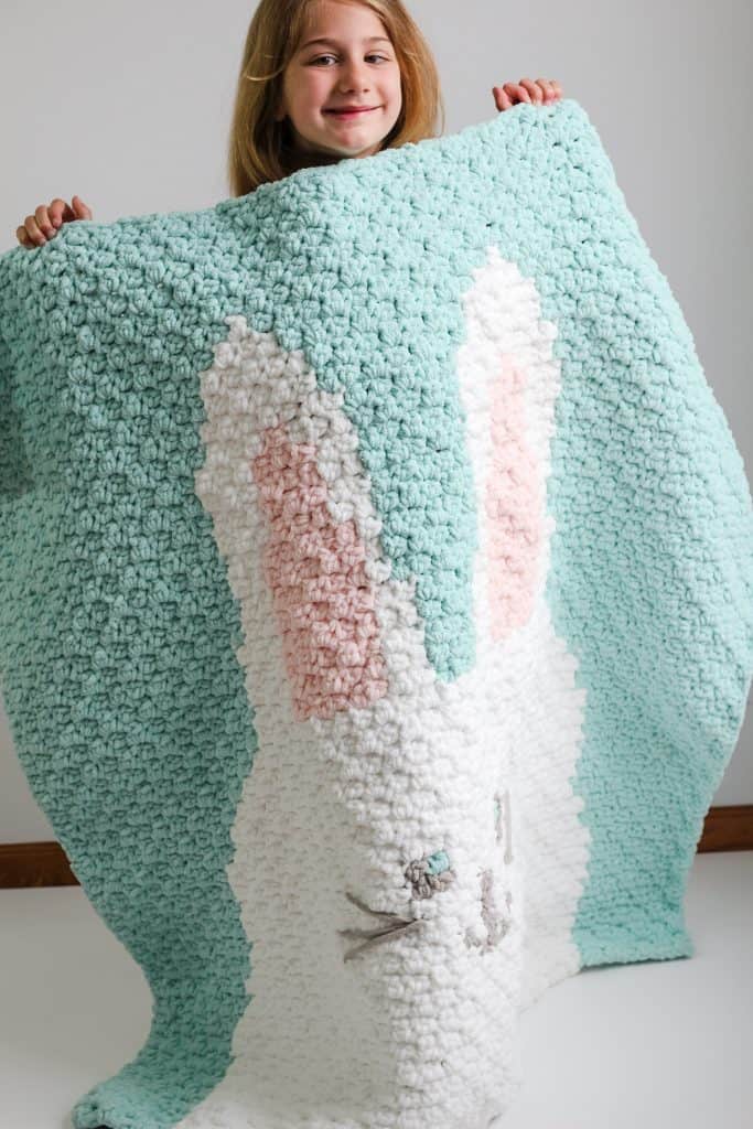 Bunny C2C Throw Graphgan Free crochet Pattern