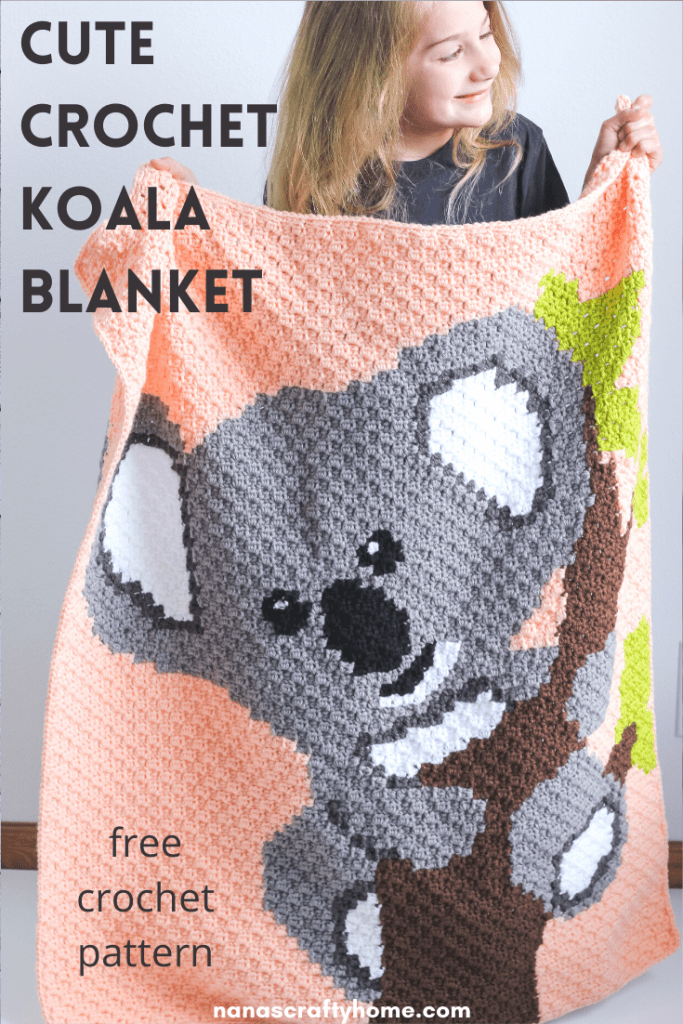 Koala Bear C2C Crochet Graphgan Blanket free crochet pattern