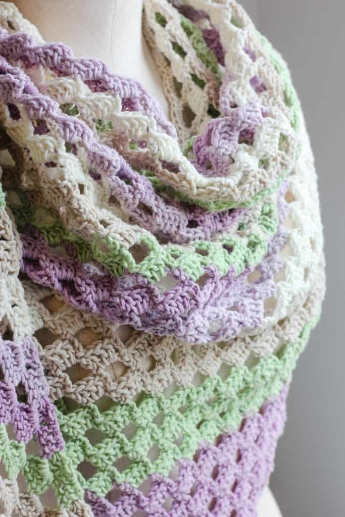 crochet asymmetrical scarf