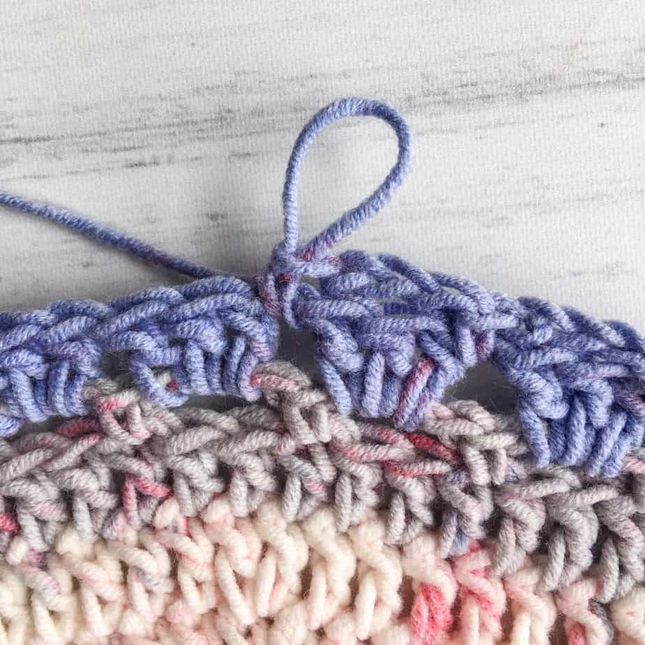 Boho Market crochet bag process 3