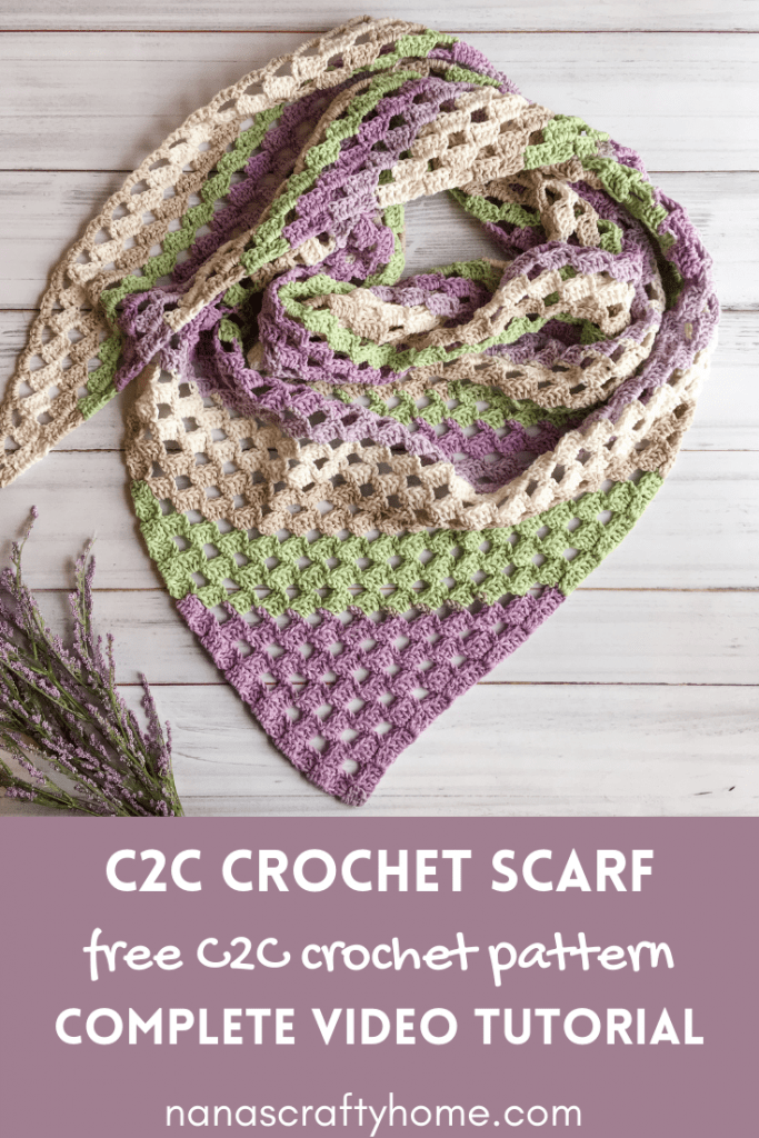 crochet c2c scarf tutorial