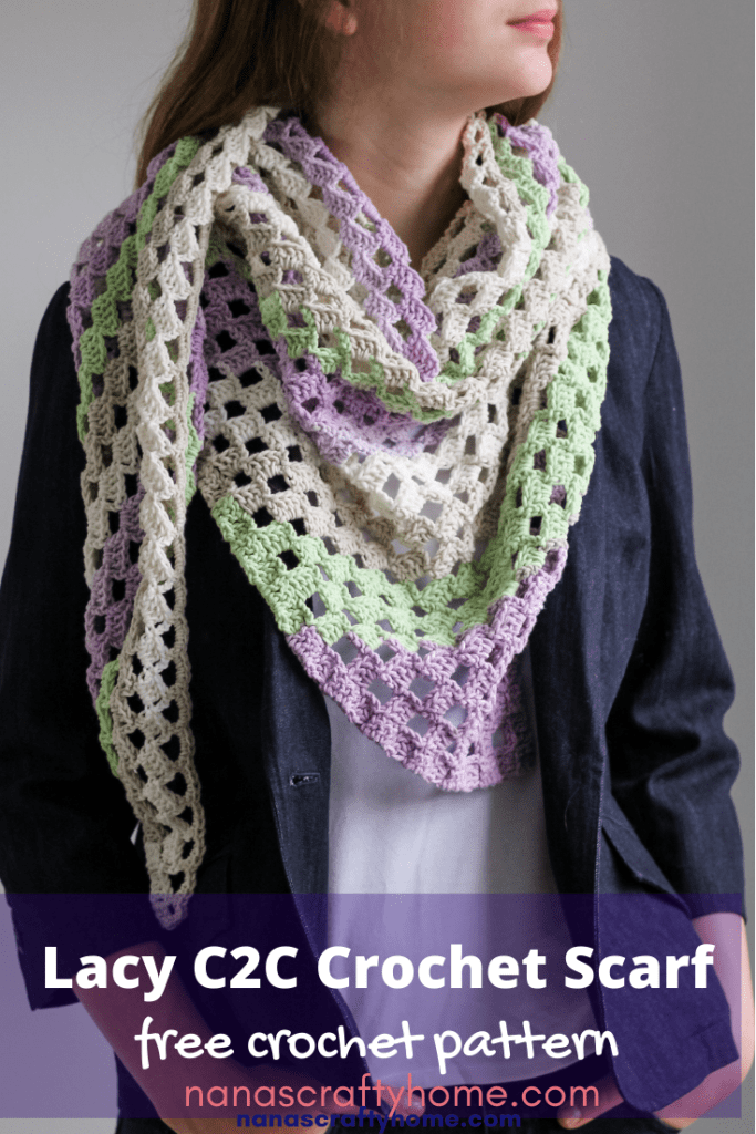 crochet triangle scarf free pattern