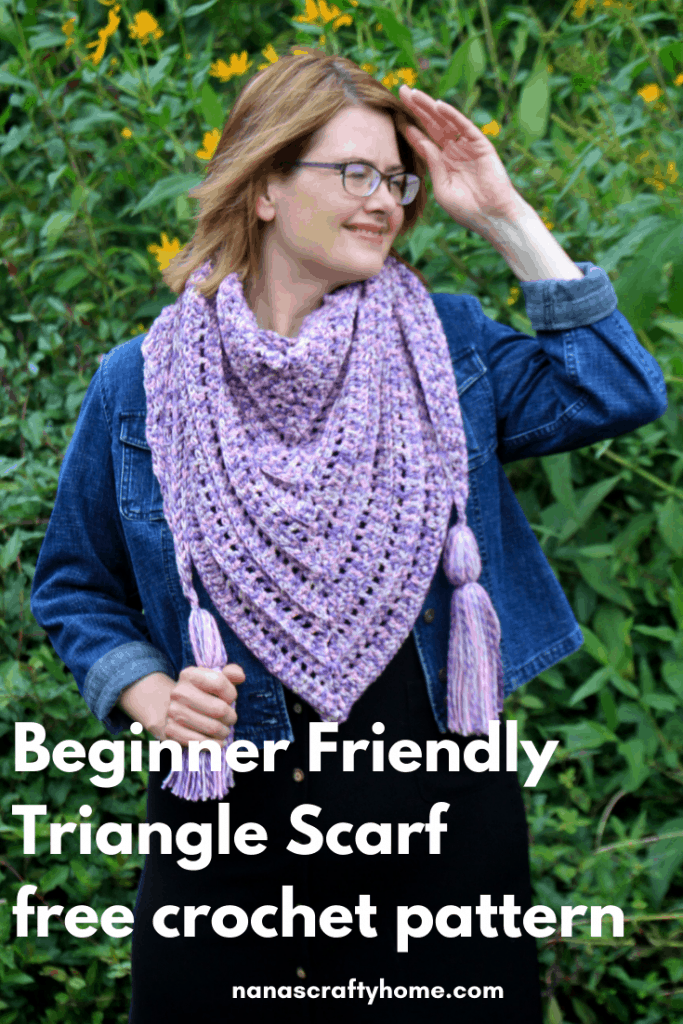 beginner friendly triangle crochet scarf