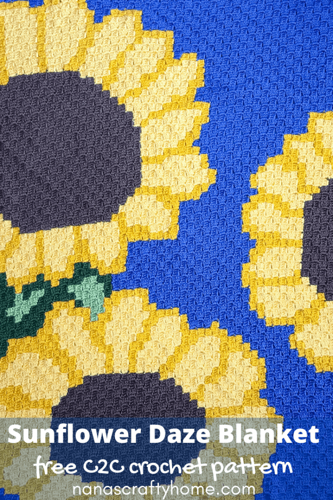 c2c sunflower crochet pattern
