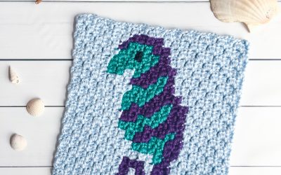 Crochet Seahorse free c2c graph pattern