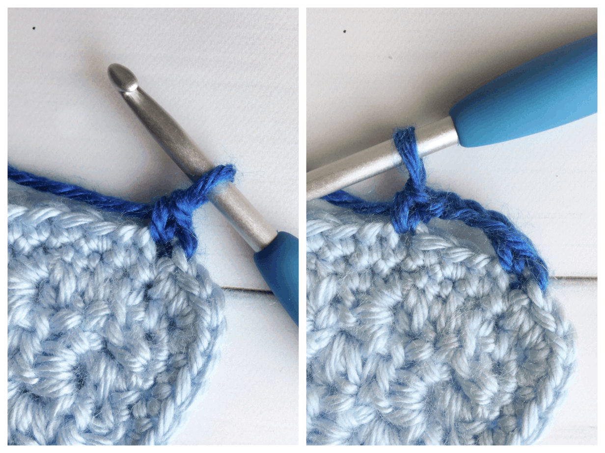 Curling Waves Crochet Border Tutorial Process