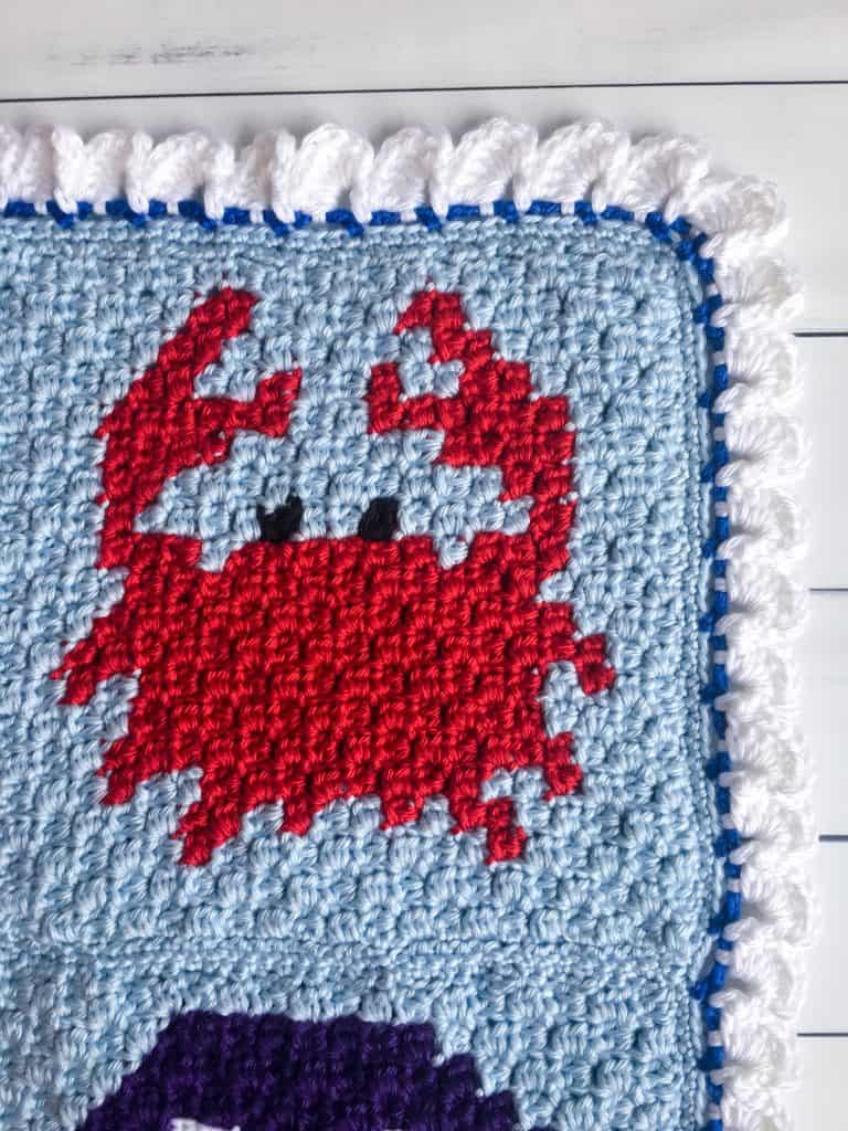 Wavy crochet stitch border