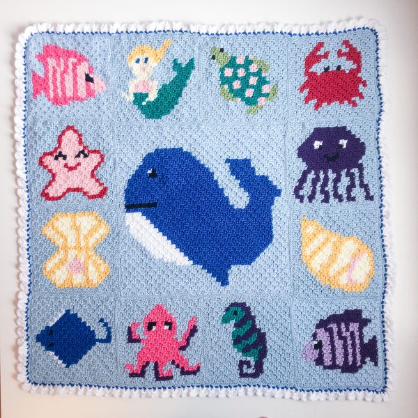 Sea Life C2C Blanket free crochet pattern