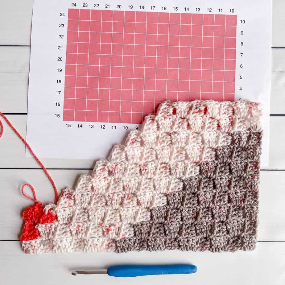 c2c rectangle crochet tutorial