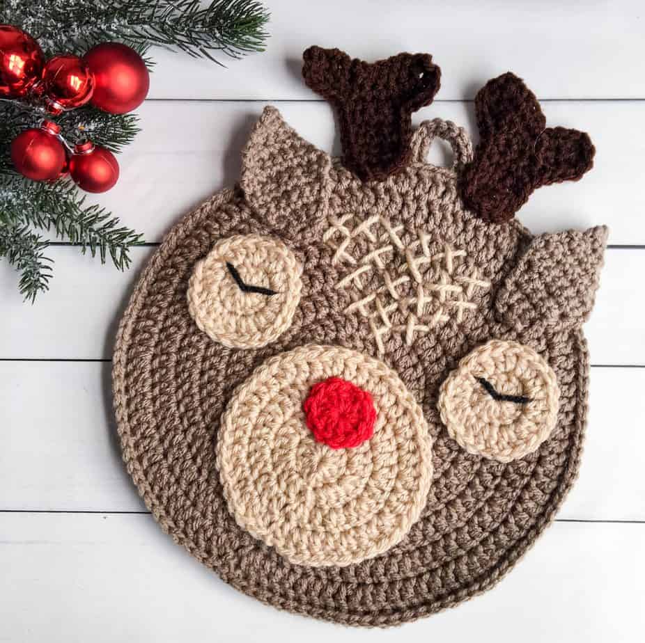 deer crochet hot pad pattern