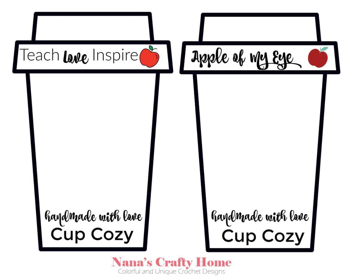 Apple Cup Cozy Printable insert