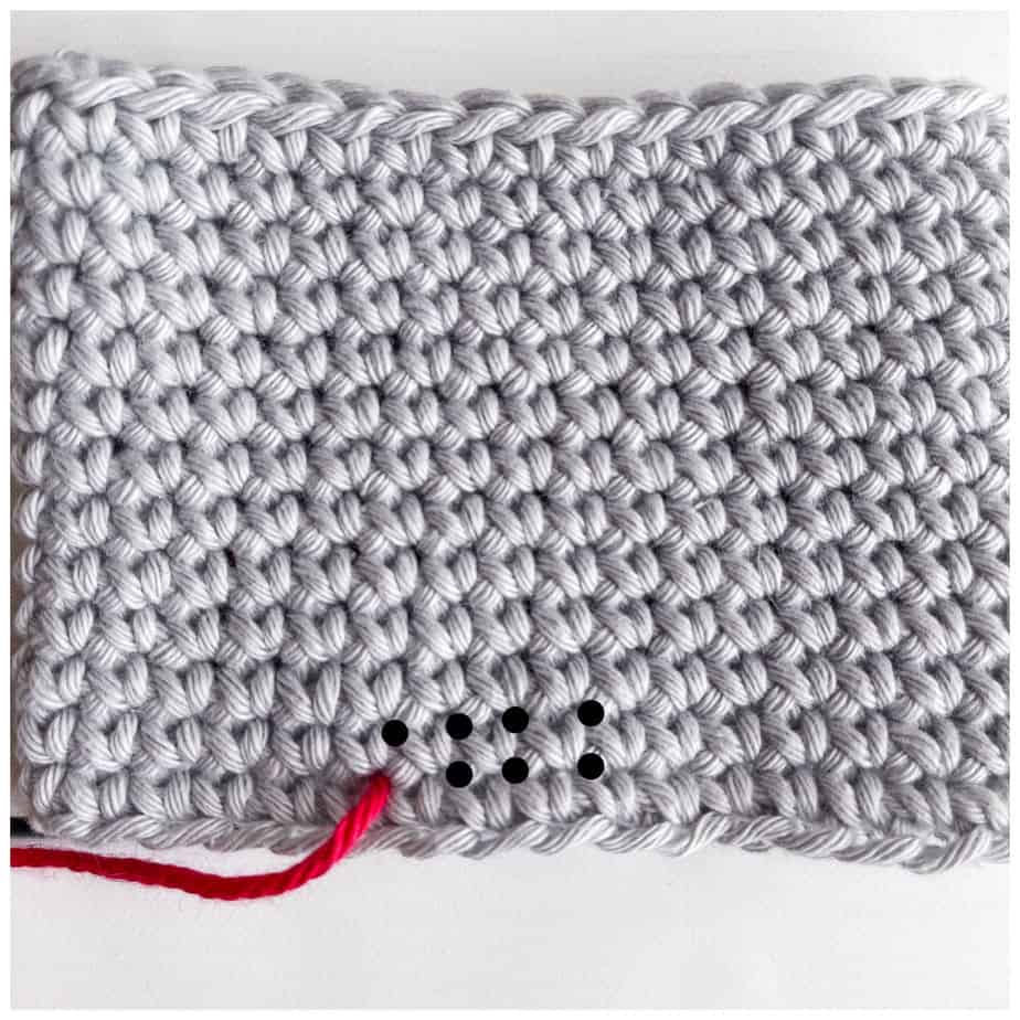 Cross Stitch on Single Crochet tutorial