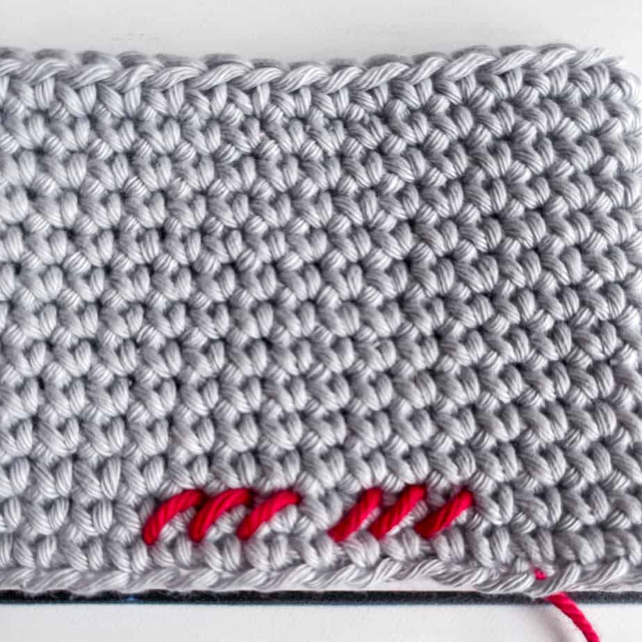 Cross Stitch on Single Crochet tutorial