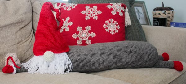 Gnome Couch Pillow free crochet pattern