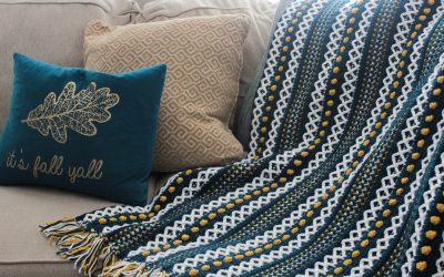 Modern Crochet Blanket with Beautiful Texture free pattern