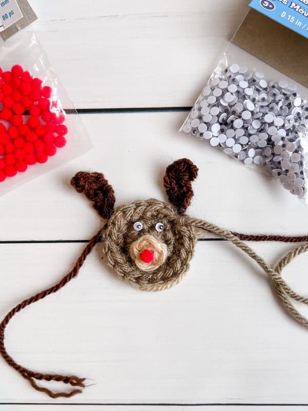 reindeer crochet ponytail holder pattern