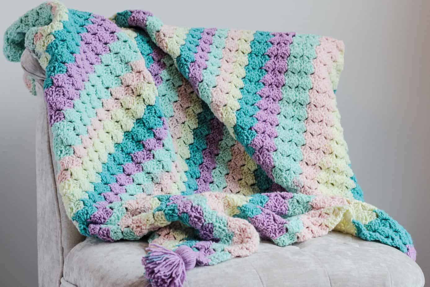 c2c beginner crochet blanket