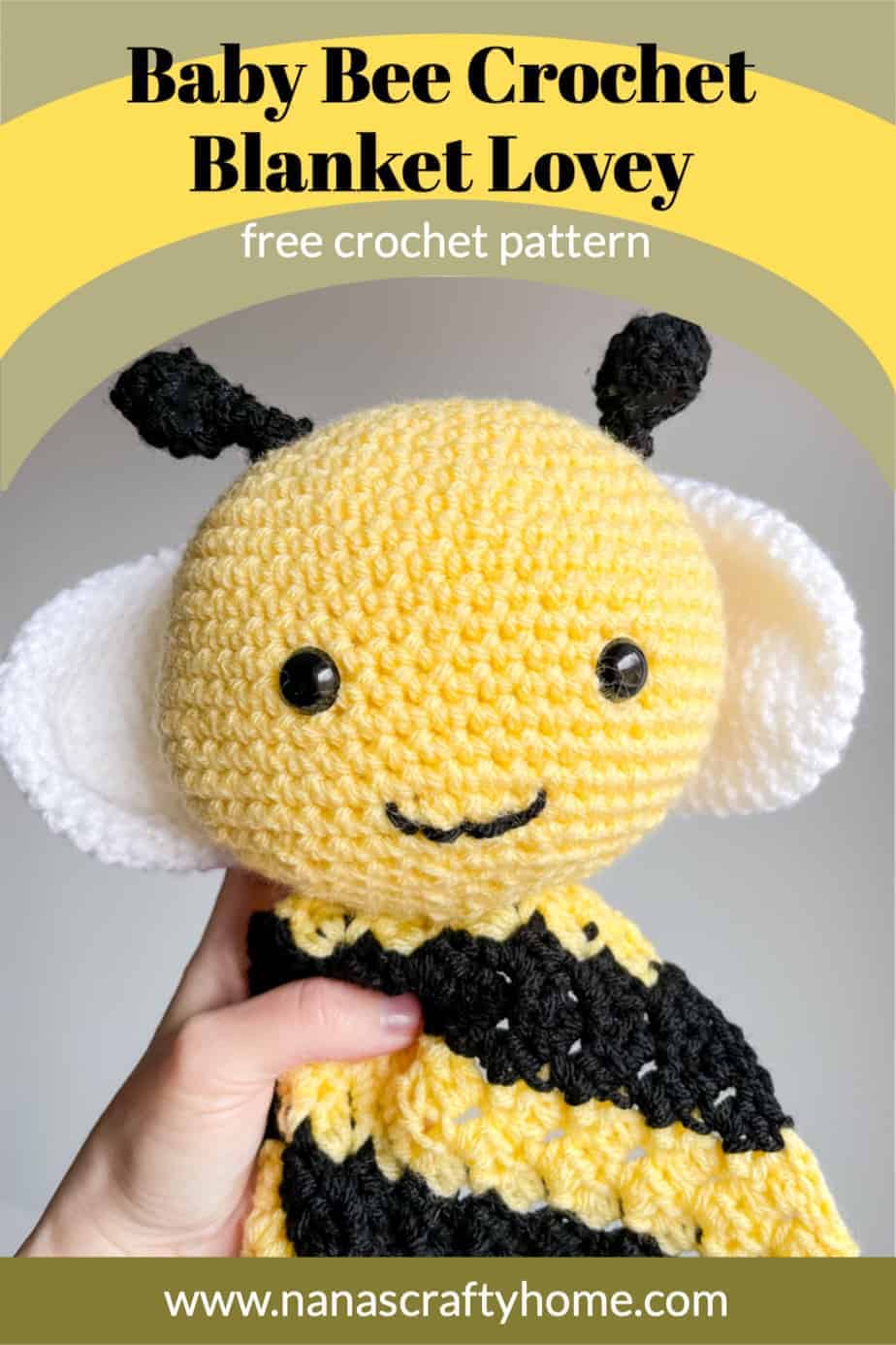 Bee C2C Lovey Blanket free crochet pattern