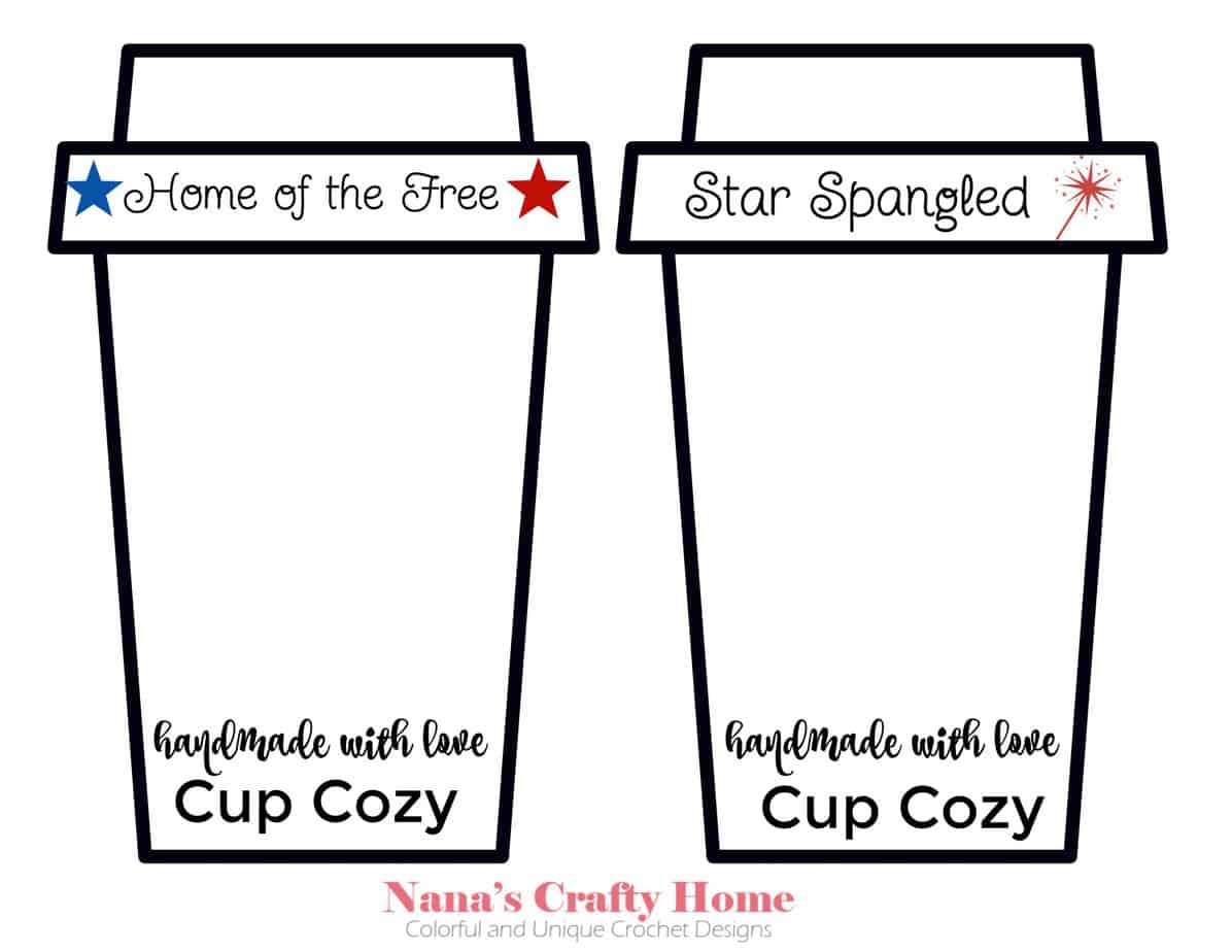 4th of July cup cozy insert printables