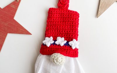 Patriotic Gnome Crochet Towel Topper free crochet pattern