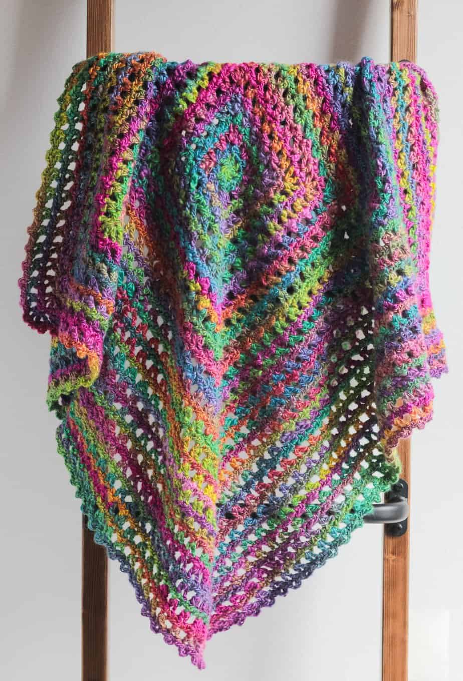 v stitch crochet blanket 