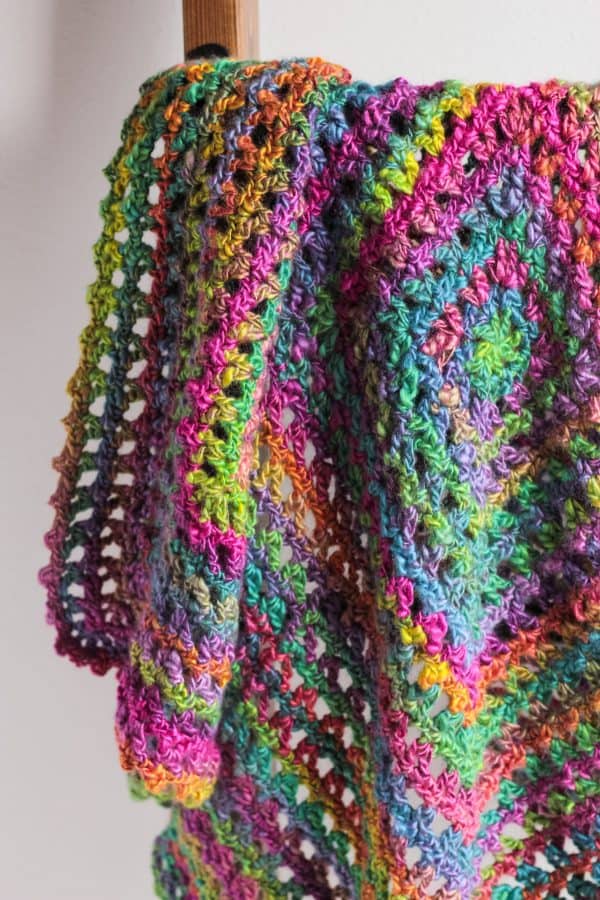 candy kisses v-stitch blanket pattern