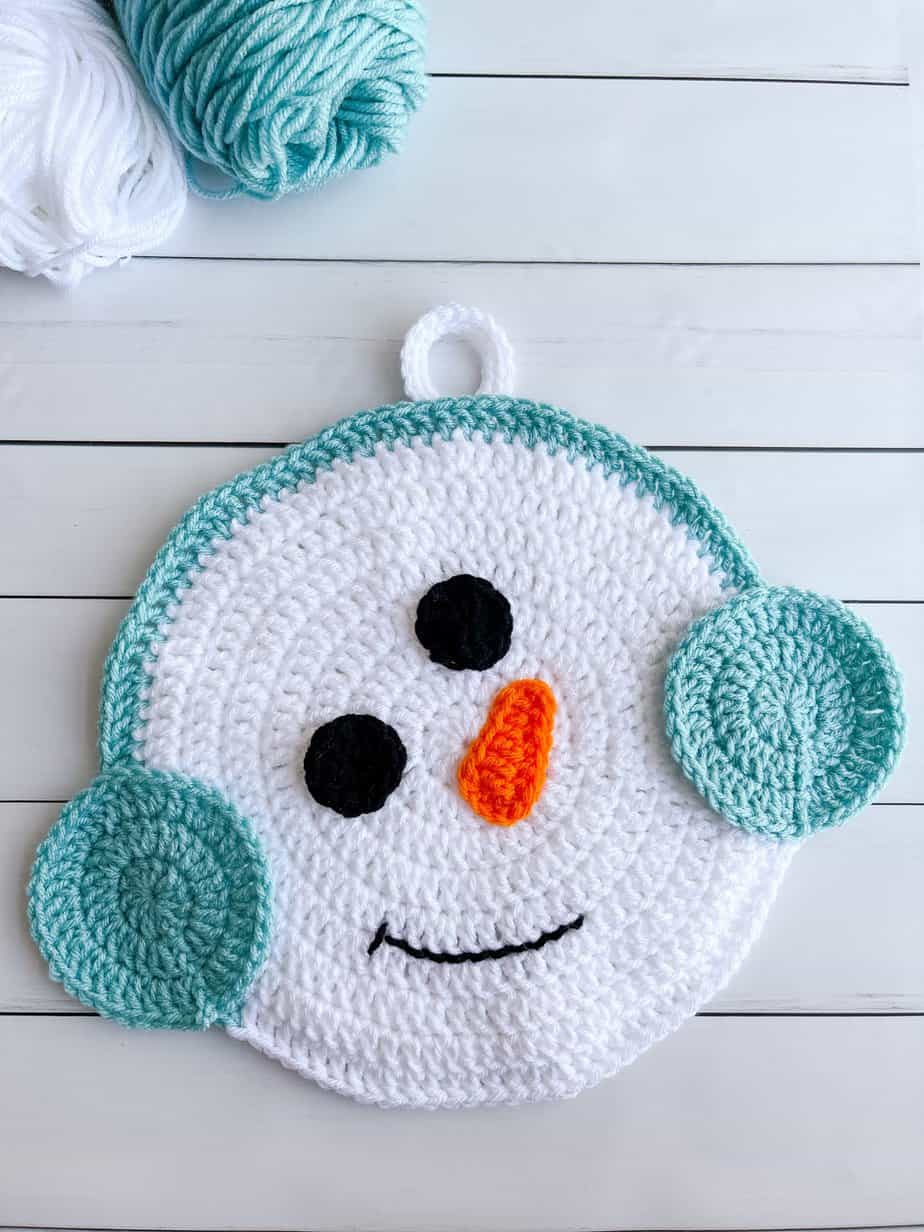 Crochet Snowman Hot Pad Pattern