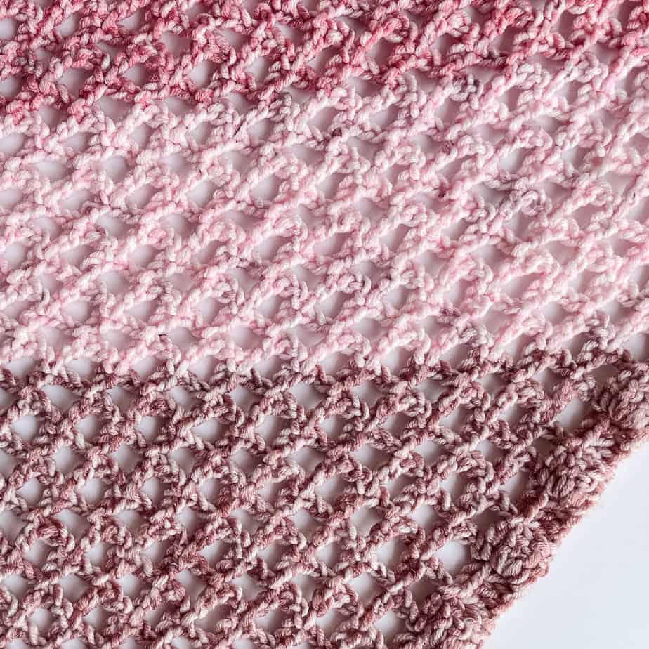 lacy mesh crochet scarf pattern