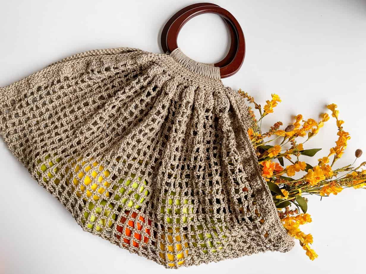 crochet mesh bag free crochet pattern