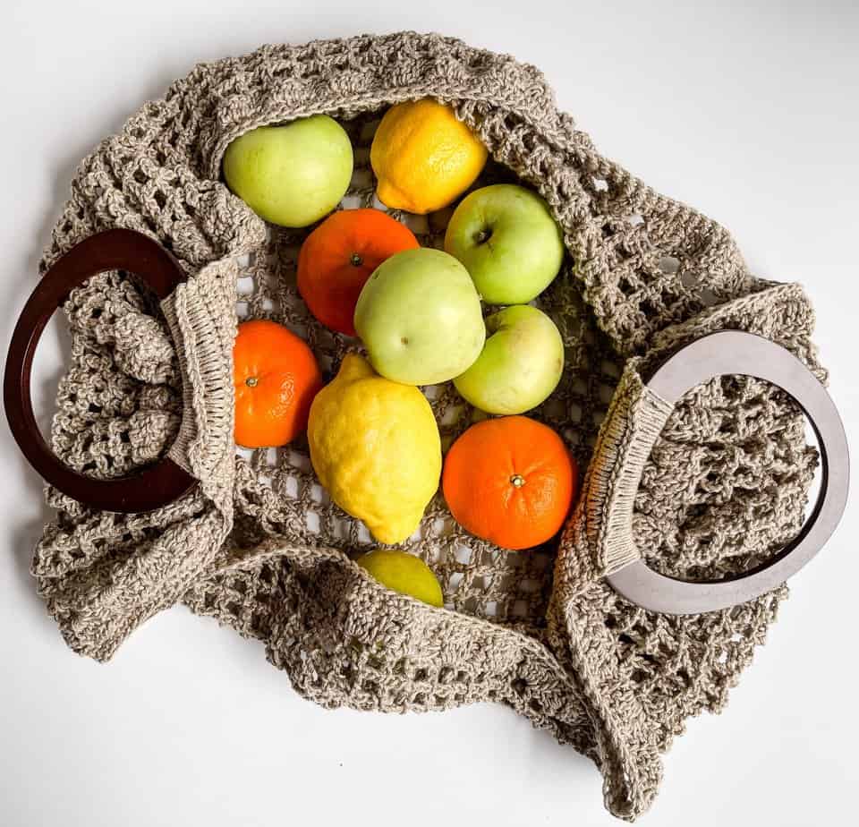 French Market Mesh Bag free crochet pattern