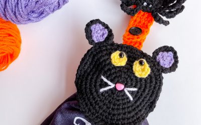 Black Cat Crochet Pattern free crochet towel topper