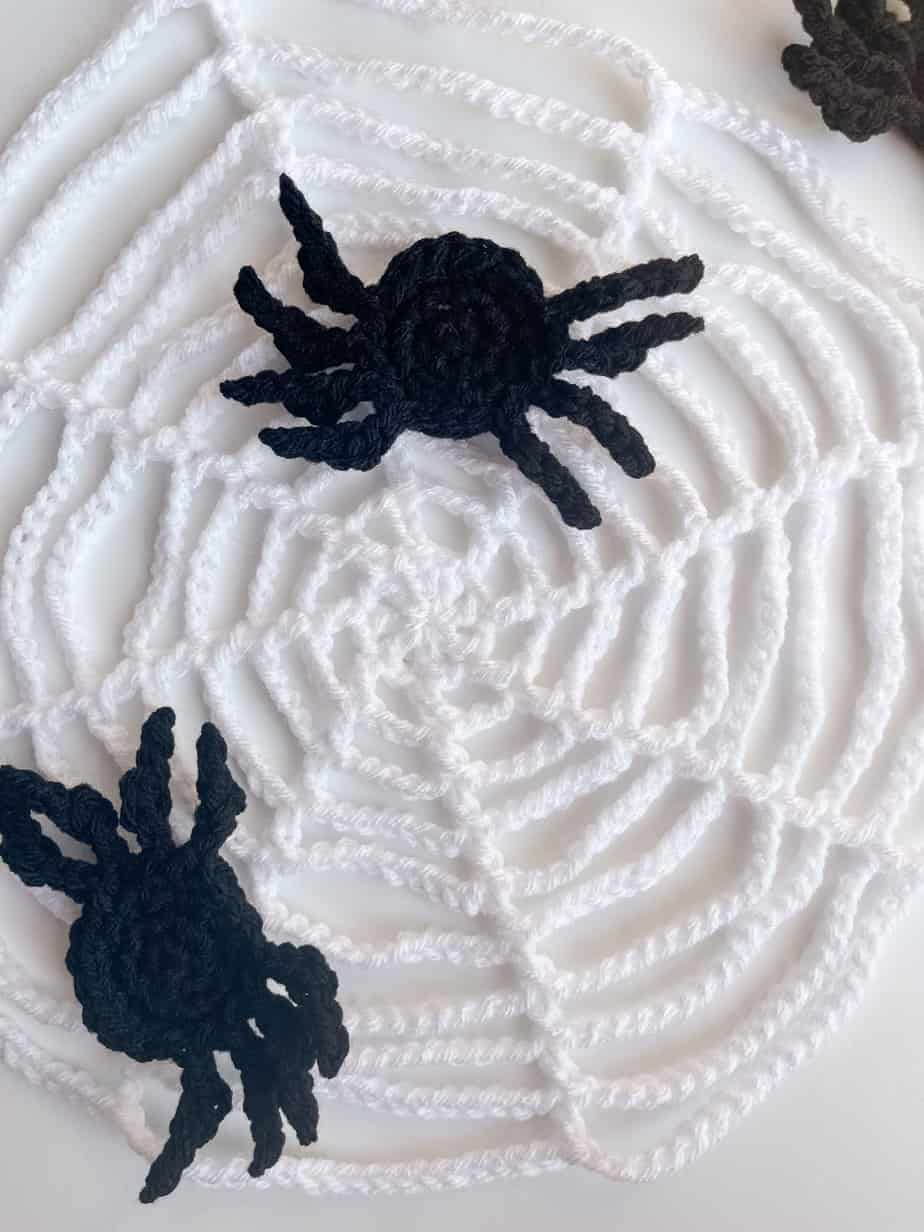crochet spider applique web free pattern