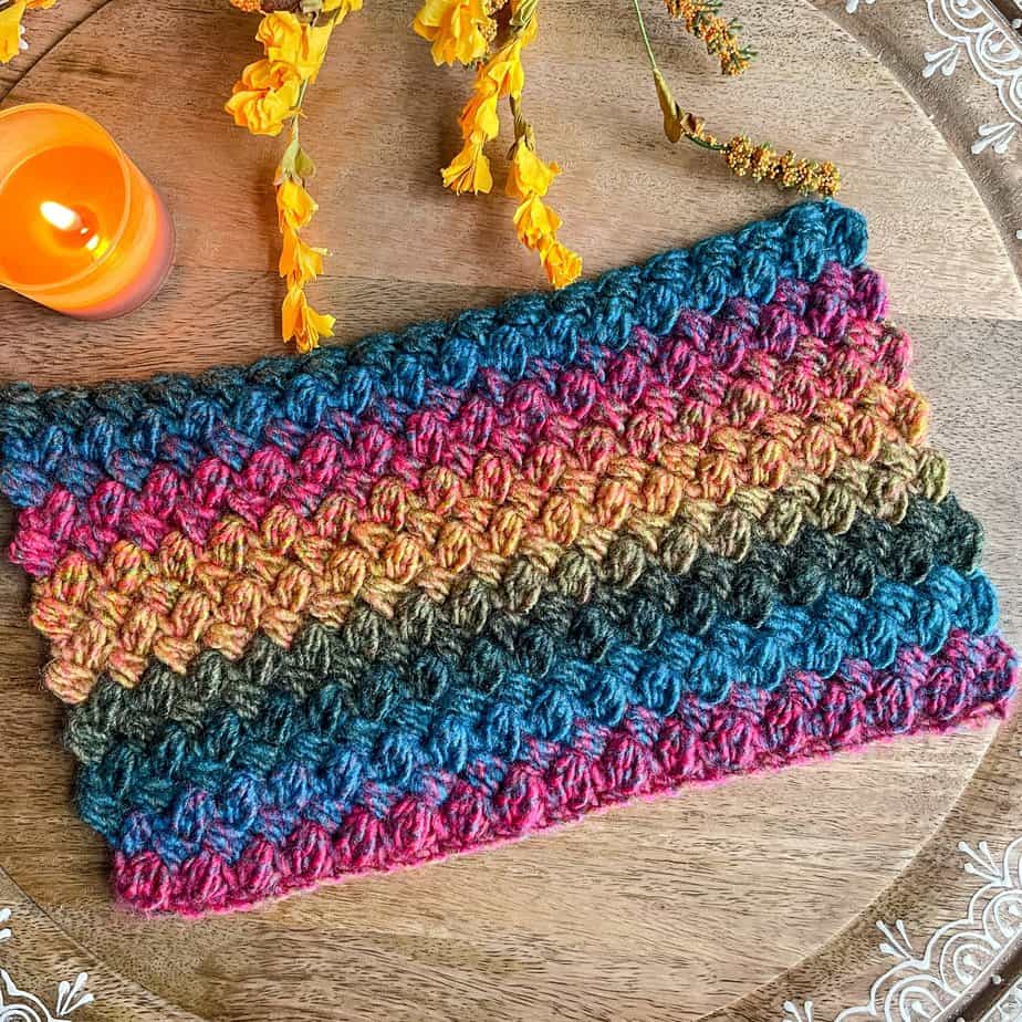 Interlocking puff crochet stitch tutorial