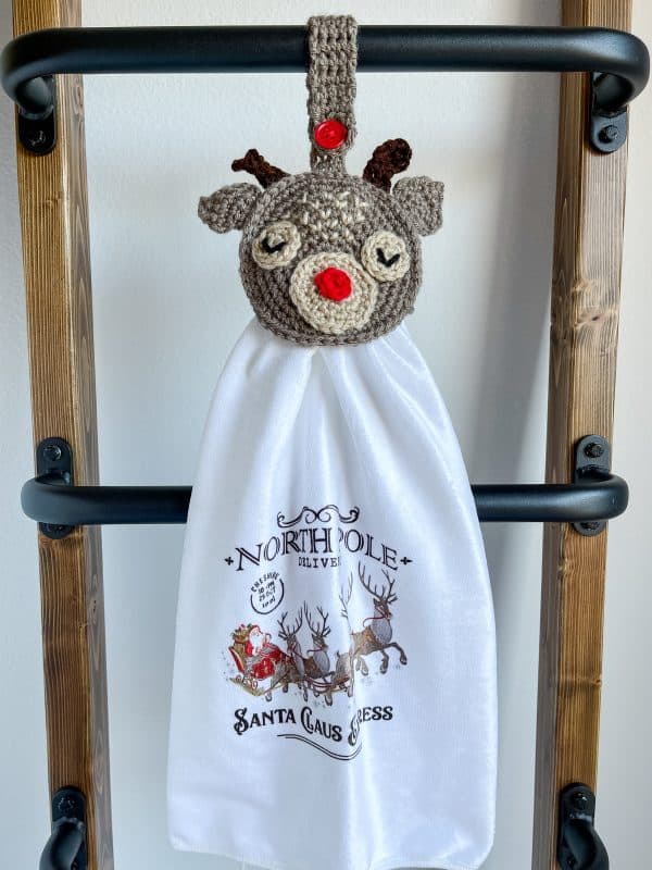 reindeer crochet pattern free towel topper pattern