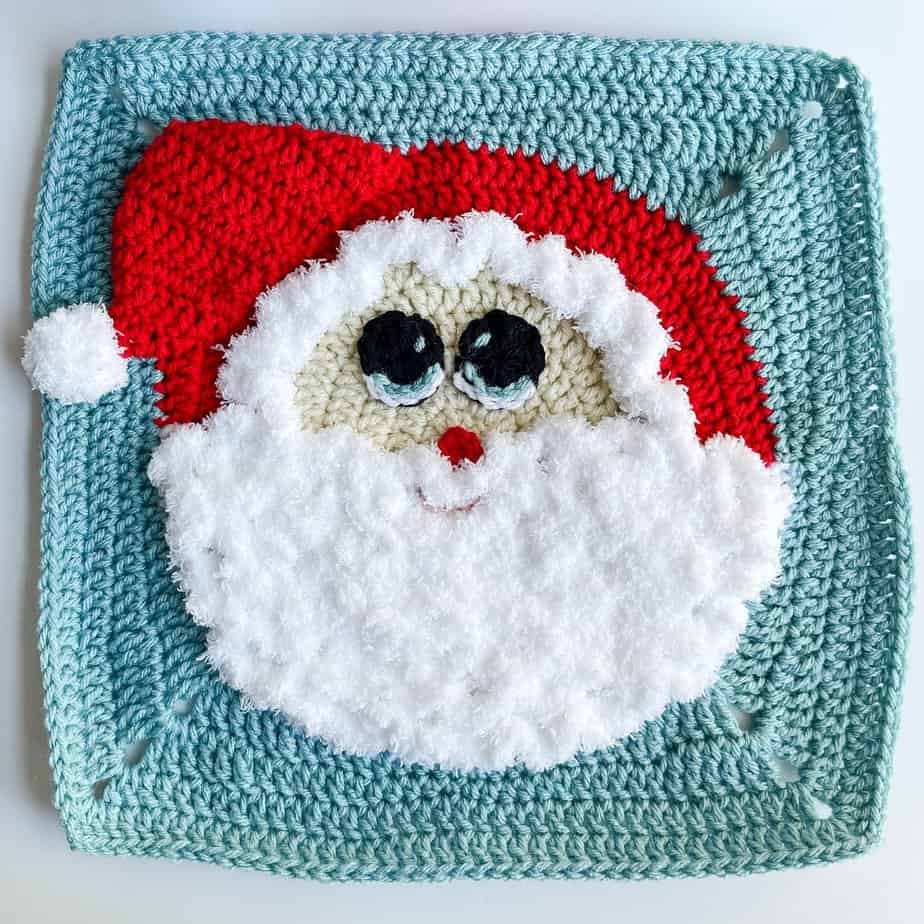 Santa Granny Square free crochet pattern